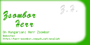 zsombor herr business card